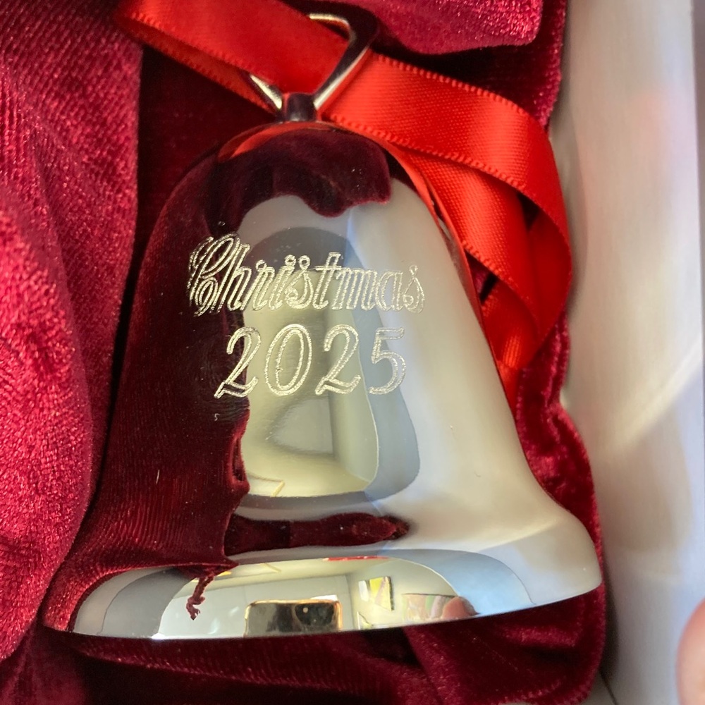 Reed & Barton Silver Christmas Bell Ornament